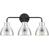 Nuvo Lighting 60-6773 Transitional Three Light Vanity from Sloan Collection in Black Finish,