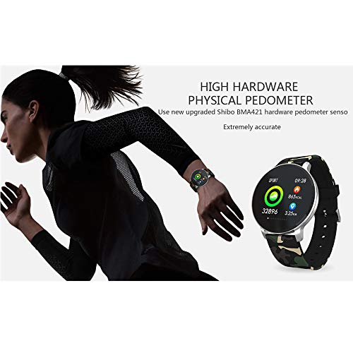 Waterproof Sport Smartwatch, Fitness Tracker with Blood Pressure Heart Rate Monitor Health Tracker Pedometer Stopwatch Step Counter Tracker, Slim Activity Tracker iOS Android Christmas Holiday Gift
