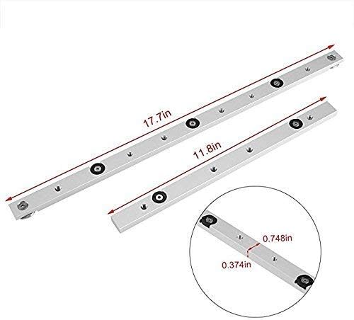 T Track Roof Bars,300mm/11.81inch Aluminium Alloy Miter Bar Rail Miter Guage Bar Slider Table Saw Gauge Rod Wood Working Tool - Image 3