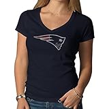 NFL New England Patriots Women's '47 V-Neck Scrum Tee, Midnight, Small