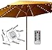 Patio Umbrella Lights 8 Lighting Mode 104 LED String Lights with Remote Control Umbrella Lights Battery Operated Waterproof Outdoor Decor for Patio Umbrellas Outdoor Use Camping Tents Warm White
