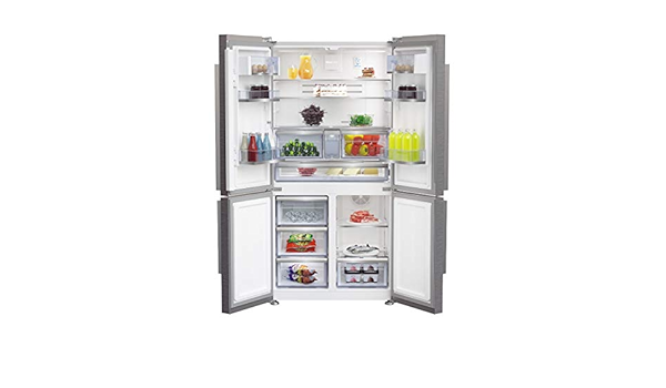 Beko nevera americano de acero inoxidable con 4 puertas y 3 ...