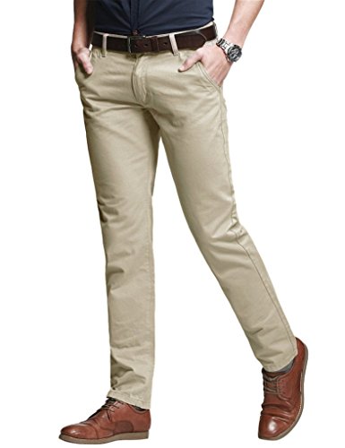 Match Men's Slim Tapered Stretchy Casual Pant (36W x 31L, 8060 Khaki)