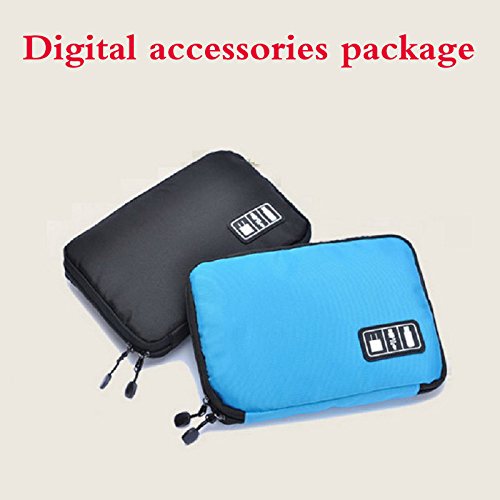 EasyHui Electronics Storage Case Bag Small Universal Travel Cables Organizer Bag Electronics Accessories Bag Purse for USB Phone Charger and Hard Disk