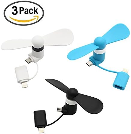 FNWD 2-in-1 Mini Portable Electric Hand-held USB Phone Fan (3-SET)