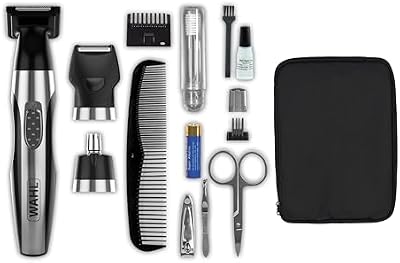 Deluxe Travel Kit, rifinitore barba e naso da uomo