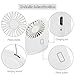 Aluan Handheld Fan Mini Fan Powerful Small Personal Portable Fan Speed Adjustable USB Rechargeable Cooling for Kids Girls Boys Woman Home Office Travel, White