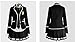 Evalent Japanese Anime Clothes Classic Navy Sailor Suit Short Sleeve Girl Students School Uniforms White (L, Black)
