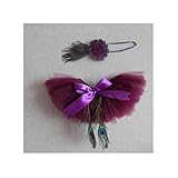 Voberry® Baby Girl Peacock Feathers Headband tutu Dress Costume Photo Prop Outfit