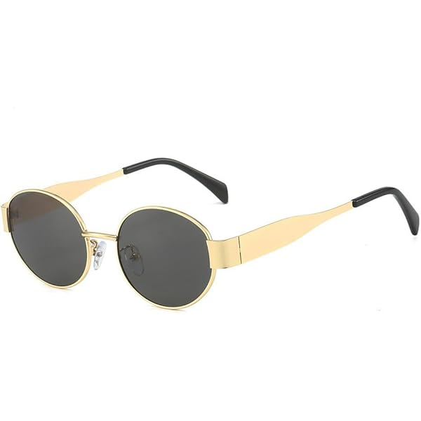 Amazon.com: mingkeda Trendy Retro Oval Sunglasses for Women