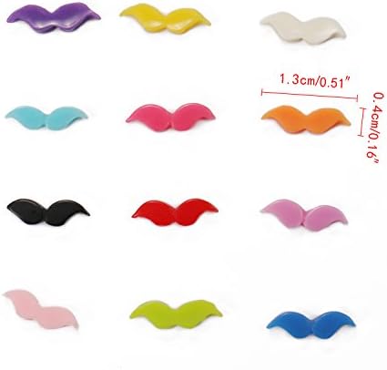 Ottery 12 Color 60pcs 3D Lip Beard Rhinestone Nail Art Decoration Cellphones