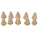 TINKSKY 10pcs Blank DIY Wooden Christmas Tree Peg Dolls Party Cake Toppers Christmas Decoration