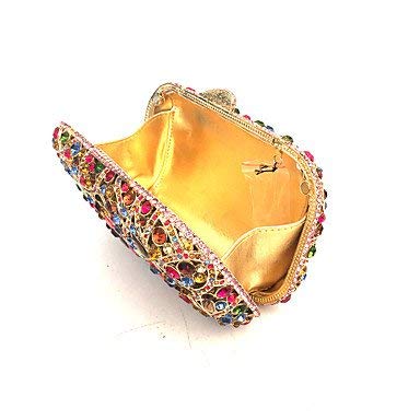 YOUTO Evening Party Clutch Bags Lady Delicate Glass Stone Clutches and Evening Bags Cocktail/Special Occasion (Color : RED) - Thumbnail 3