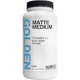 Acrylic Medium Golden Matte Medium 16 Ounce | Use to Extend Acrylic Paint Color, Decrease Gloss Finish, Mattify, or as a Clear Surface Ground