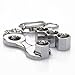 4Pcs Chrome Wheel Tire valve stems & Caps with Wrench Key Chain (For ACURA)