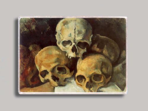 Cezanne Pyramid of Skulls Refrigerator Magnet