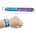 J-hong Mermaid Slap Bracelet for Party Favors, Birthday, Two-Color Mermaid Bracelet&Mermaid Slap Decorative Reversible Charm Sequins for Girls,Boys, Kids and Women(6 Pack)