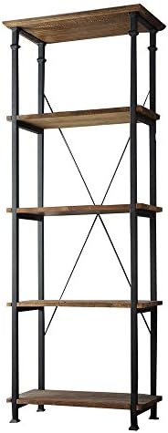 Grove Place 4-shelf Bookcase in Rustic Pine with Distressed Hardwood Finish