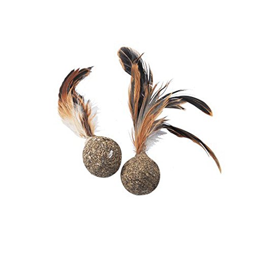 Catnip Toy Feathers Interactive Cat Toys Feather Shuttlecock Pet Cat Chewing Tease Toy