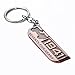 LROEZR 75 Anniversary 3D Font Grill Keychain Chain Key Ring for Jeep Driver Enthusiast Automotive Laser Cut Metal Emblem Keyring Red Bronze(1941-2016)