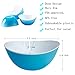Lekoton Salad Cutter Bowls Set, Vegetable Fruit Cutter Bowl,Salad Maker and Serving Bowls Kitchen Gadgets (Blue)