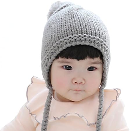 Lovely Ball Infant Cap for Baby Boy/Girl Toddler Knit Earflap Beanie Hat