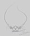 Fancydeli Rose Gold Plated Women Circle Necklace with Crystals 
