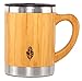 MyHomeIdeas Wooden Tea Mug with Lid - Wood Bamboo Coffee Mugs for Men - Reusable Cool Coffee Travel Mug To Go with Handle - Unique Personalized Gift Mug for Men, Women - 100% Eco-Friendly — 13.5 oz