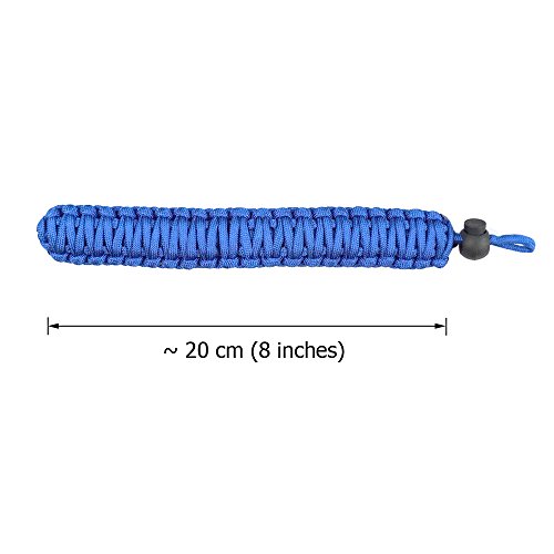FoRapid Braided 550 Paracord Adjustable Camera Wrist Strap/Bracelet Hand Grip Compatible with Nikon Canon Sony Panasonic Mirrorless Compact System SLR/DSLR Cameras, Camcorder, Binocular (Blue)