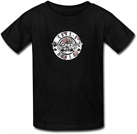 ZMOPOO Guns N' Roses Floral Bullet Beautiful Tshirt Printed Cotton T-Shirts Tops Logo Best Quality Children Tee Black