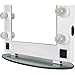 Hiker 12 Dimmer Light Piece Body and Glass Base Hollywood Vanity Makeup Wall Mount Mirror Table Top, White (HKL4301PCWH)