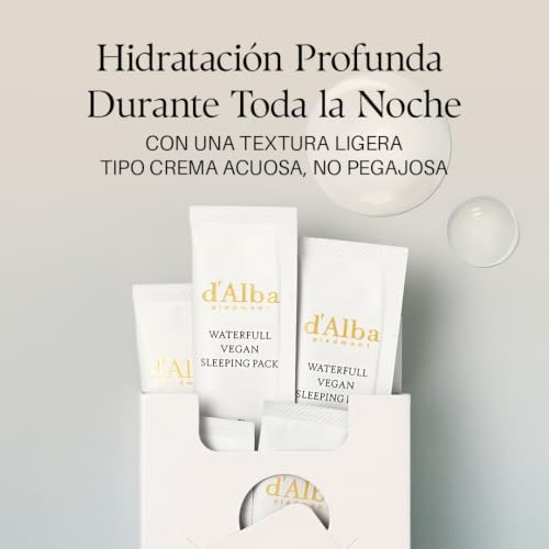 Pack de Máscara Vegan Noturna d'Alba com trufa branca italiana, sérum facial leave-in para pele seca e sensível, cuidados de pele coreanos (4 ml x 12 unidades)