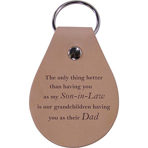 CustomGiftsNow T only thing better than having you as my Son-in-Law is our grandchildren having you as their Dad - Leather Key Chain