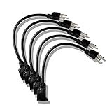 Etekcity Short Power Cord Extension Cable, Outlet Saver, 3 Prong, 16AWG/13A, UL Listed (1 Foot), Black, 5 Pack