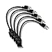 Etekcity Short Power Extension Cord, Power Extension Cable, Outlet Saver, 3 Prong, 16AWG 13A, UL Listed (5 Pack, 1 Foot) , Black