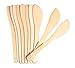 JustNile Set of 10 Bamboo Wood Peanut Butter Cheese Spreader Knife, Face Mask Spatula