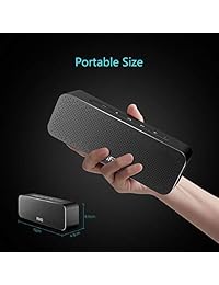 Altavoces Bluetooth portátiles de 24 horas de tiempo de reproducción, MIFA True Wireless Stereo Speaker Soundbox Rich Bass y 3D DSP Sound, 30 W, con micrófono integrado, ranura para tarjeta Micro SD, para el hogar, oficina, viajes