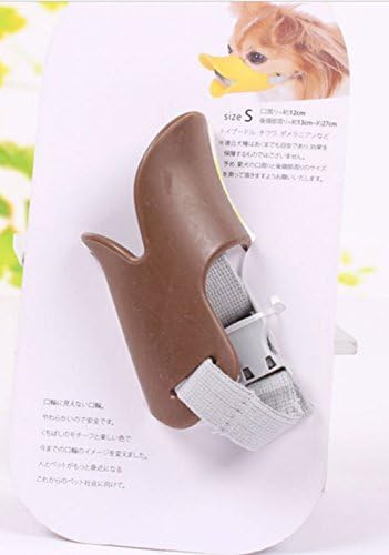 Meleg Otthon Duck Mouth Shape Dog Mouth Covers Dog Mouth Mask (Brown)