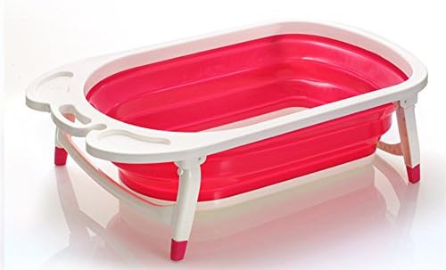 Famacy Plus Size Collapsible Baby Comfort Bathtub For Newborn (Red)