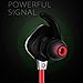 Sport Bluetooth Headphones, Bodecin Wireless Smart Rechareable Waterproof High Grain Earbuds/Earphones Support Smart Bluetooth V4.1 Build in Mic with Ear Hook for Gym/Outdoors/Running(Red-I)