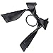 Fashion Women Black Rope Ribbon Bow Knot Elastic Hairband Ponytail Scrunchie Holder (Black)