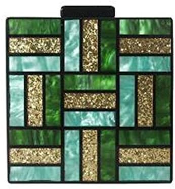Tellusa Fashion Women Evening Bag Cute Green Acrylic Handbags Luxury Square Party Prom Wedding Bags Casual Vintage Clutch