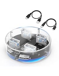 ELUTENG   Hub USB de 7 puertos con alimentación USB 3.0 SuperSpeed Multi USB Hubs de datos   Hub USB de 3 puertos