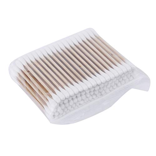 500PCS/SET Natural Cotton Swabs Double Head Wood Sticks Nose Ears Cleaning Cosmetics Health Care Cotton Buds