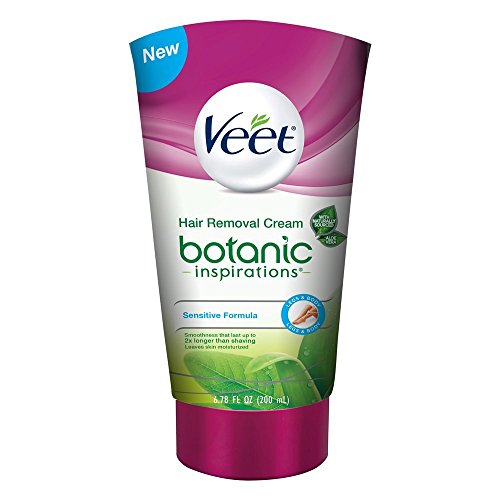 Veet Fast Acting Hair Remover Gel Cream for Legs and Body, Sensitive Formula with Aloe Vera, 6.78 Ounce Tube