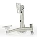 Monitor Rotary Bracket,Auto Safety Alloy Waterproof Universal Indoor Outdoor Wall Ceiling Mount CCTV Security Camera type housing Mounting Bracket surveillance tripod gimbal Part Of Two (White)