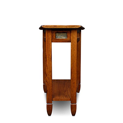 Leick Rustic Oak Slate Tile Recliner Wedge End Table Pricepulse