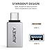 AUKEY USB C to USB 3.0 Adapter, [2 Pack] Mini USB Type C Adapter Aluminum for MacBook Pro, Google Chromebook, Galaxy S8 S8+ Note8, Google Pixel 2 XL, LG G5 V20 (Silver)