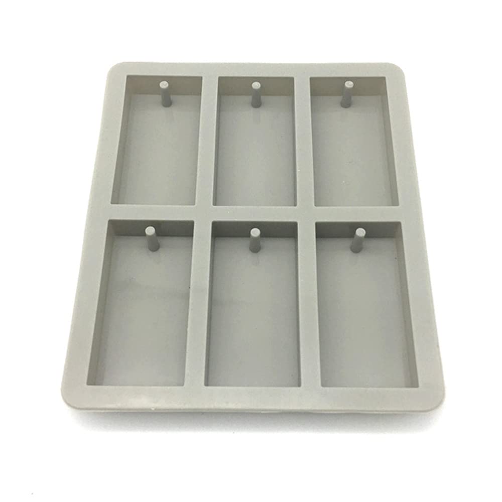 Silicone Wax MoldsRectangle Resin Jewelry Molds Rectangle Silicone Resin Molds with Hanging Hole for DIY Pendant Necklace Keychain Crafts Making