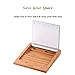 SAMDI Wood Stand Holder, Bamboo platforms Tray for Apple Wireless Magic Trackpad, Touchpad Keyboard Bracket for Track Pad Accessories Wooden Holder（White）